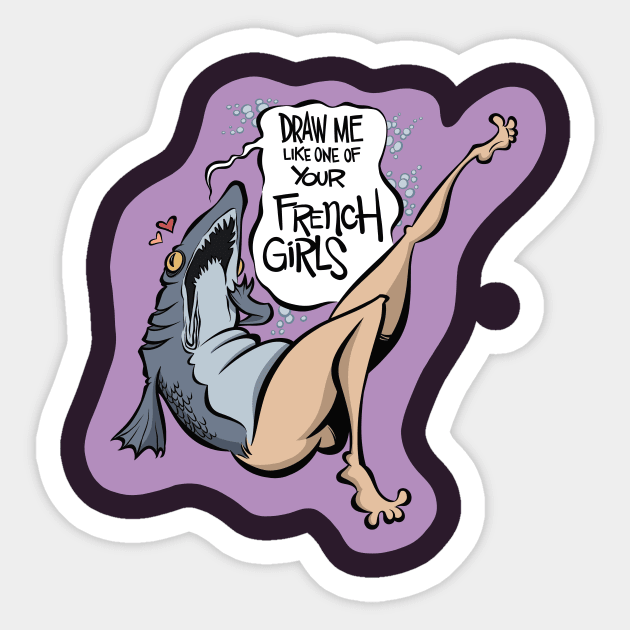 Titanic Mermaid Sticker by westinchurch